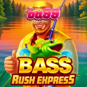 Bass Rush Express স্লট গেমের ইন্টারফেস এবং ফিশিং থিম